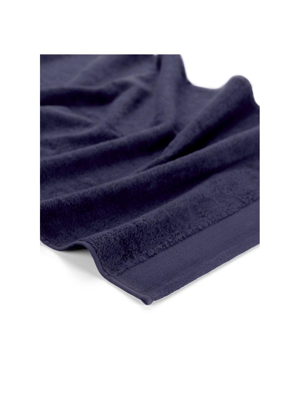 Serviette de toilette coton pur bleu marine Soft Cotton, de différentes tailles, Bleu marine, Serviette de toilette, larg. 50 x long. 100 cm 