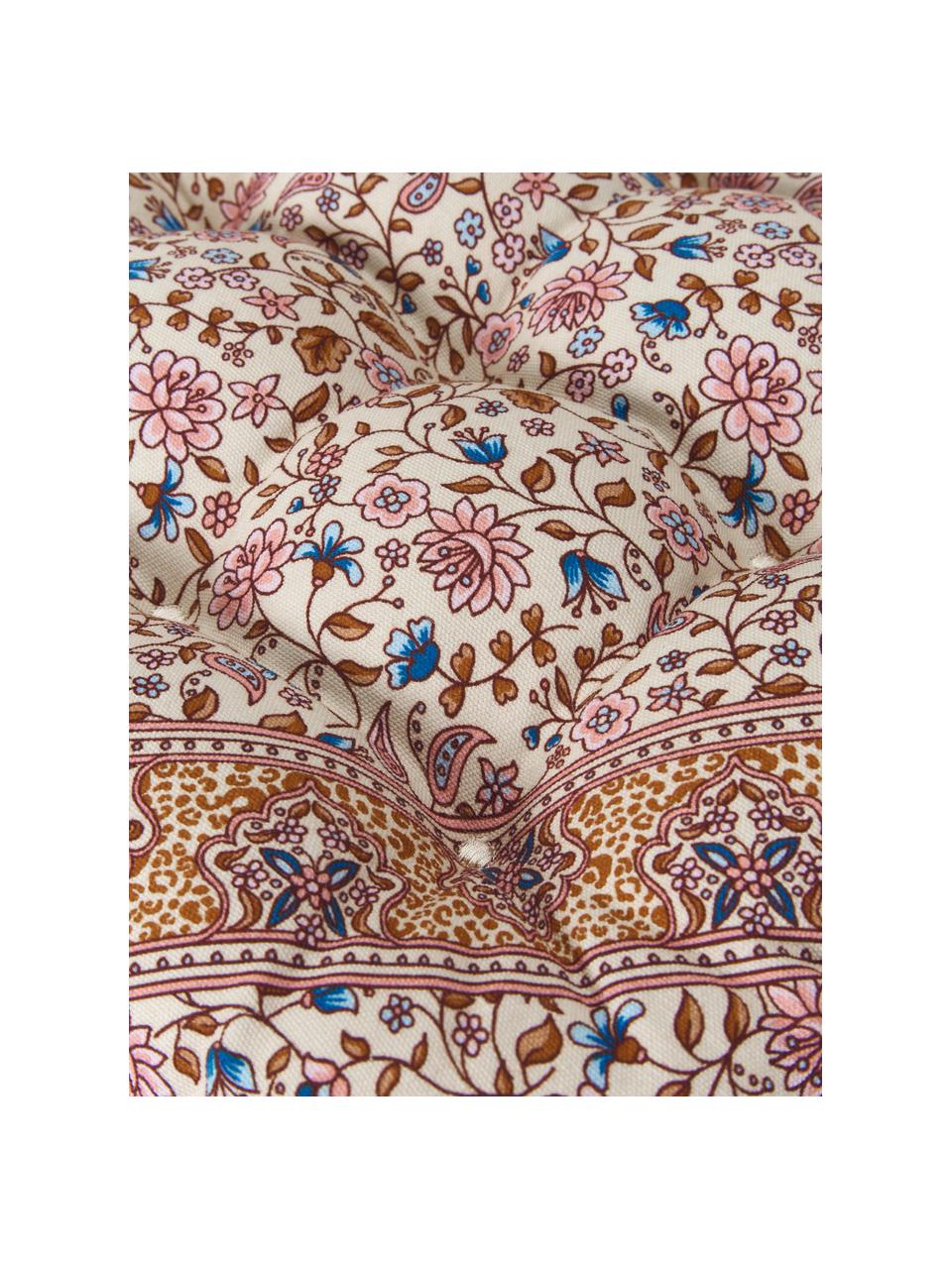 Katoenen zitkussen Lilou met paisley patroon in oudroze, Roze, B 40 x L 40 cm