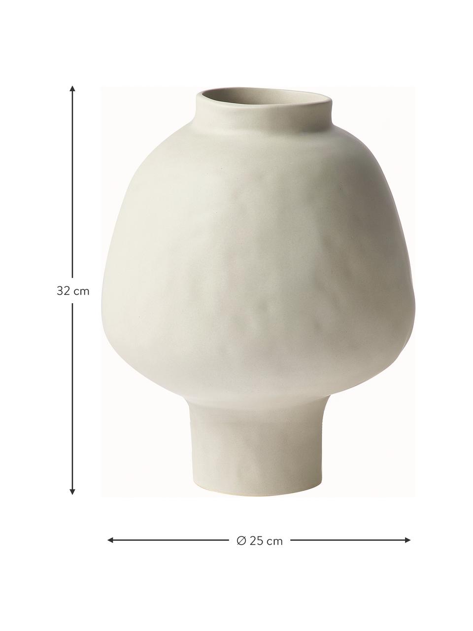 Ręcznie wykonany wazon z ceramiki Saki, Ceramika, Beżowy, Ø 32 x W 40 cm