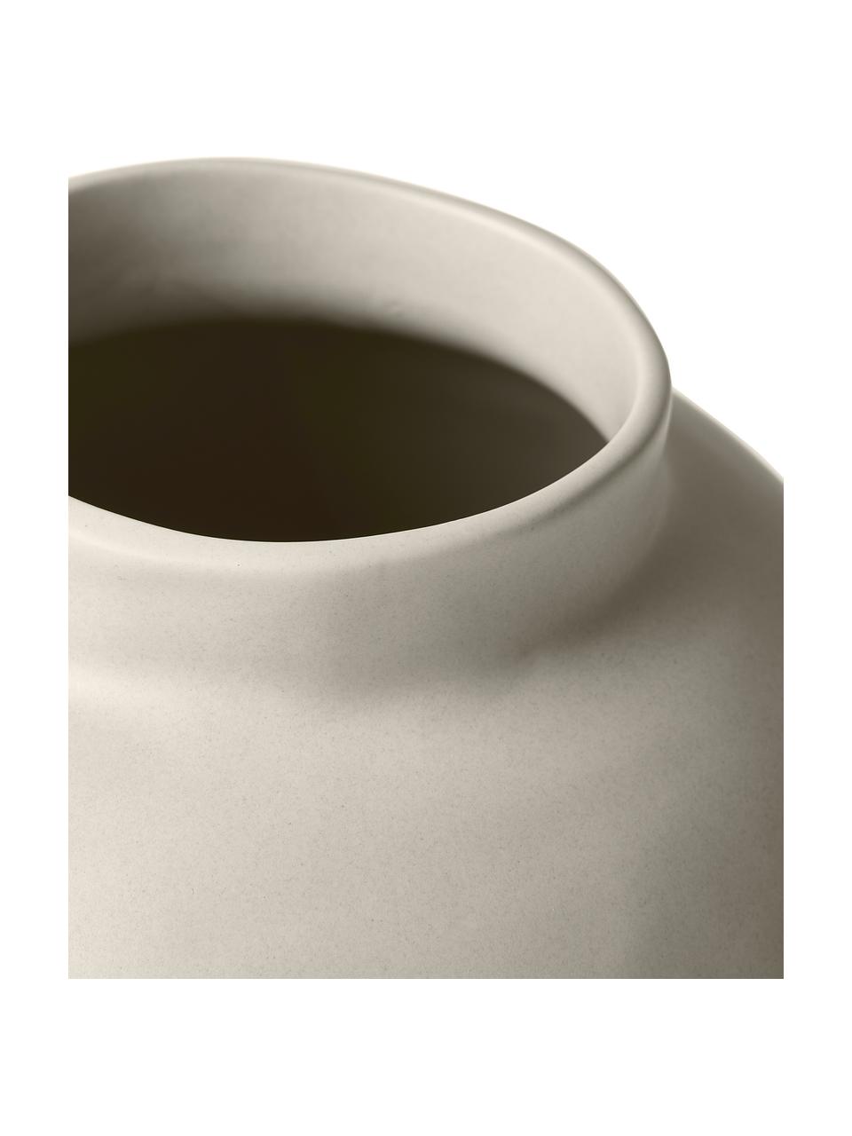 Jarrón artesanal de cerámica de diseño Saki, Cerámica, Beige claro, Ø 25 x Al 32 cm