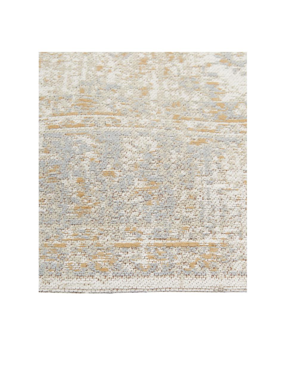 Tapis chenille vintage tissé main Loire, Tons beiges, larg. 160 x long. 230 cm (taille M)