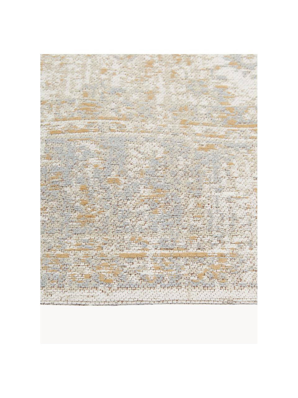 Tapis chenille vintage tissé main Loire, Tons beiges, larg. 200 x long. 300 cm (taille L)