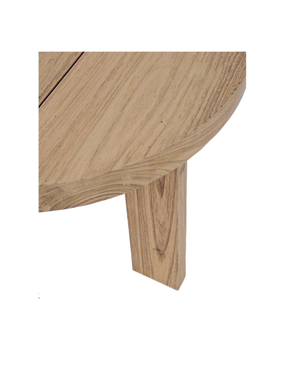 Záhradný konferenčný stolík z tíkového dreva Bolivar, Tíkové drevo, s priehľadným lakom, Tíkové drevo, Ø 50 x V 45 cm