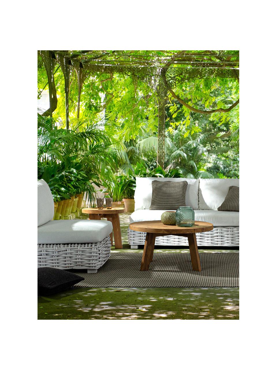 Table de jardin ronde en bois Bolivar, Bois de teck, laqué incolore, Bois de teck, Ø 50 x haut. 45 cm