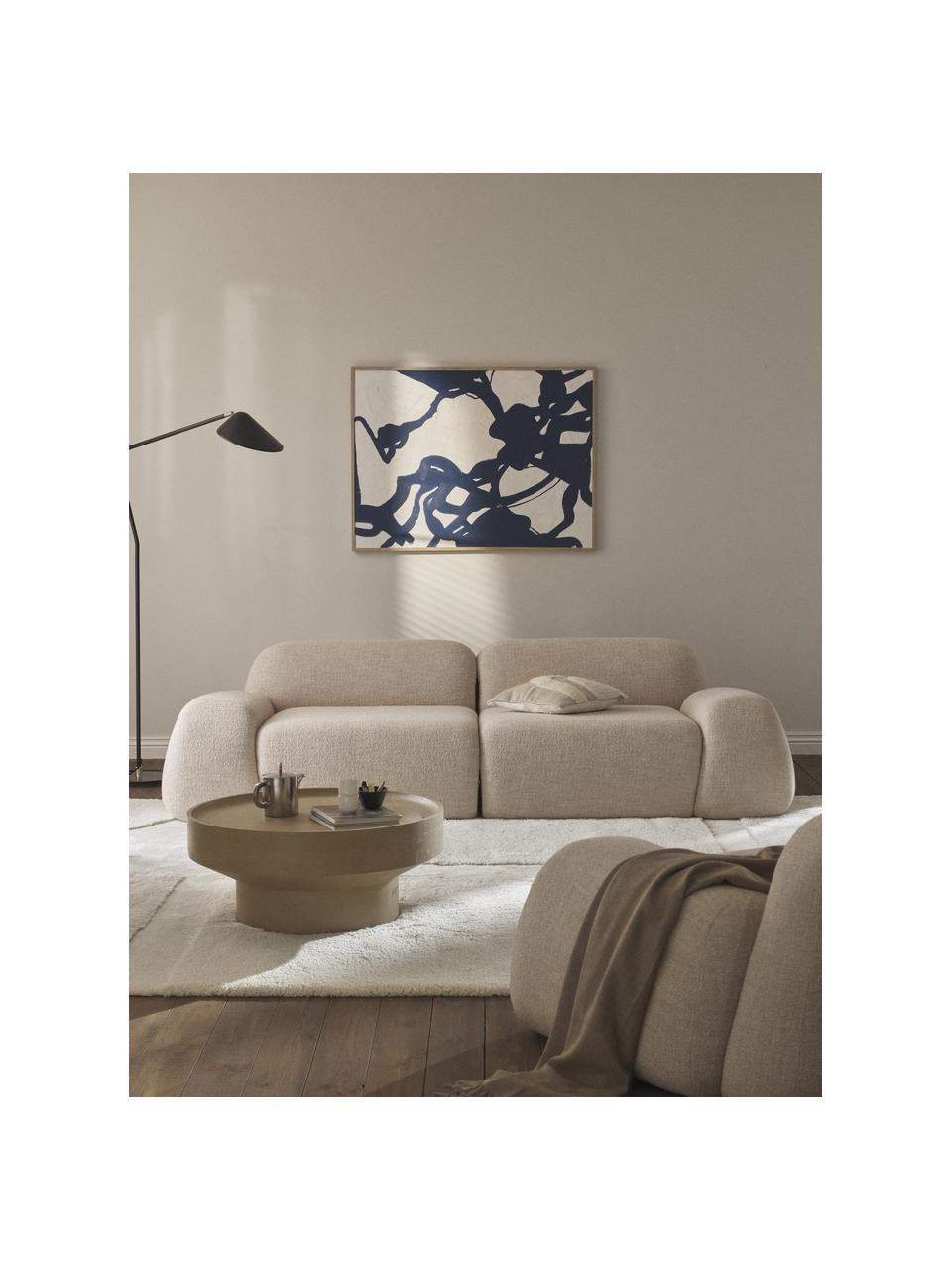 Modulares Sofa Wolke (3-Sitzer) aus Bouclé, Bezug: Bouclé (96 % Polyester, 4, Bouclé Peach, B 256 x T 118 cm