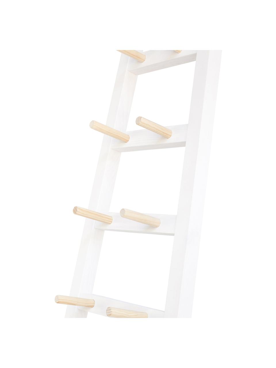 Perchero escalera Agun, Madera de pino lacada, Blanco, An 46 x Al 170 cm