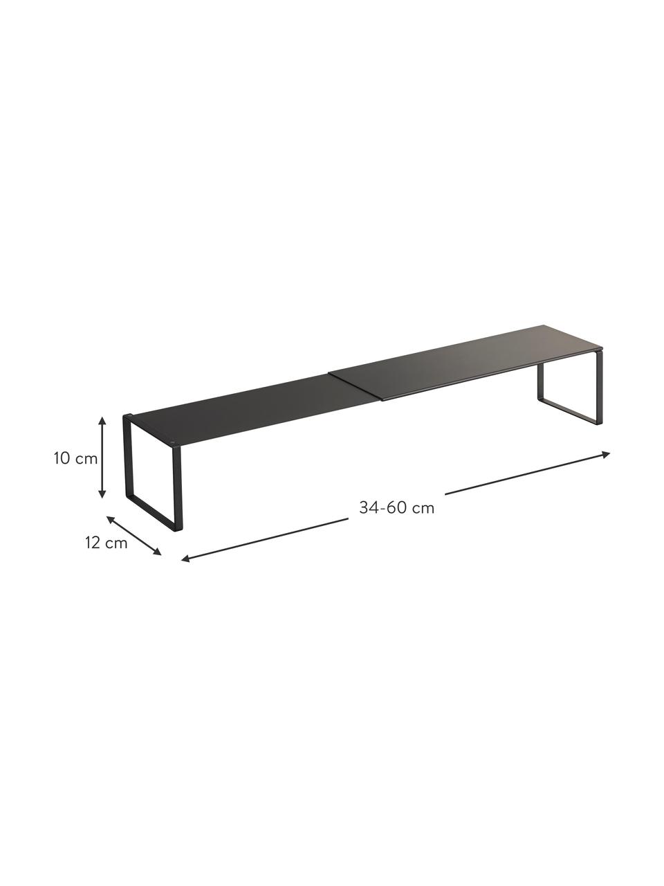 Zapatero extensible Frame, Acero con pintura en polvo, Negro, An 34-60 x Al 10 cm
