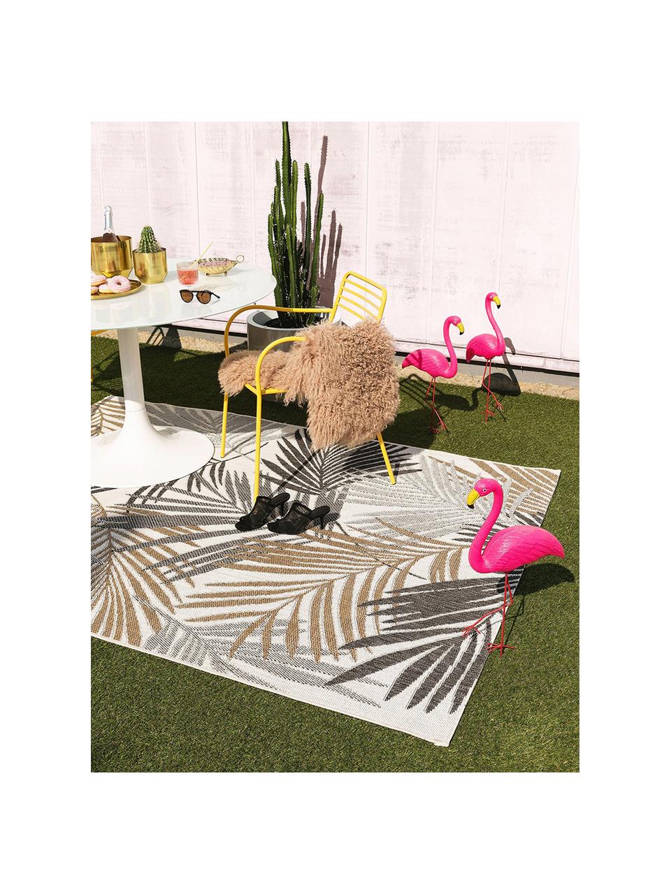 In- & Outdoor-Teppich Cleo mit elegantem Palmenblattmotiv, 90% Polypropylen, 10% Polyester, Schwarz, B 300 x L 400 cm (Größe XL)