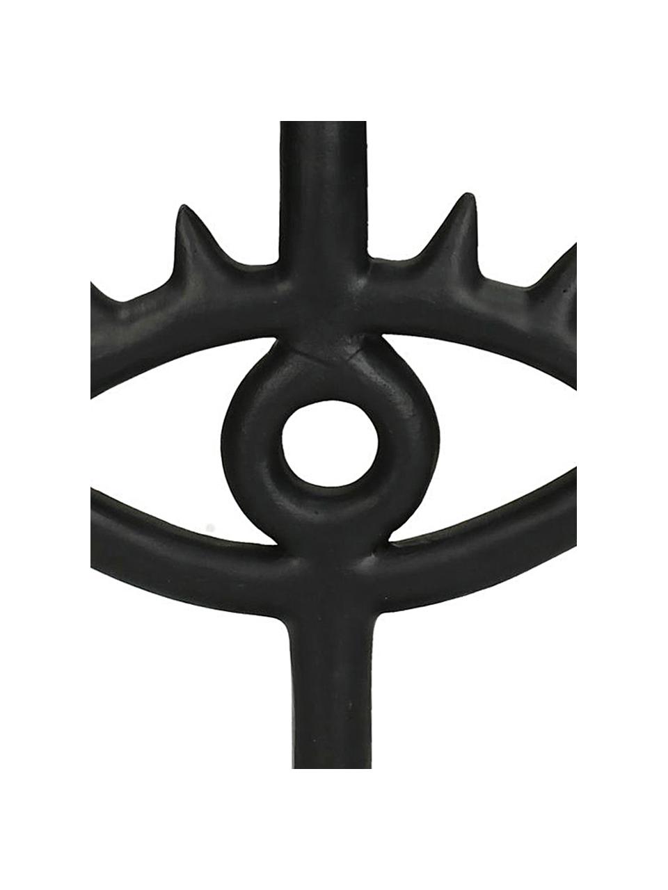 Candelabro Eye, Poliresina, Negro, An 15 x Al 28 cm