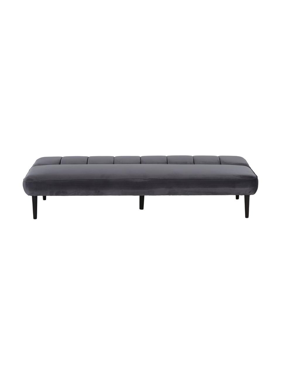 Samt-Schlafsofa Hayley (3-Sitzer), Bezug: Samt (Polyester) Der hoch, Gestell: Kiefernholz, Samt Anthrazit, B 200 x T 89 cm