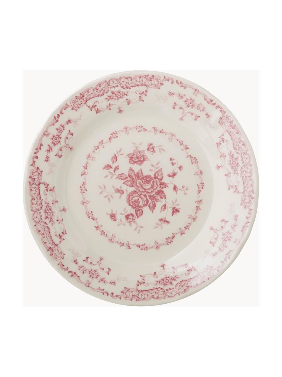 Service de table motif fleuri Rosa, 6 personnes (18 élém.), Céramique, Blanc, rose pâle, 6 personnes (18 élém.)