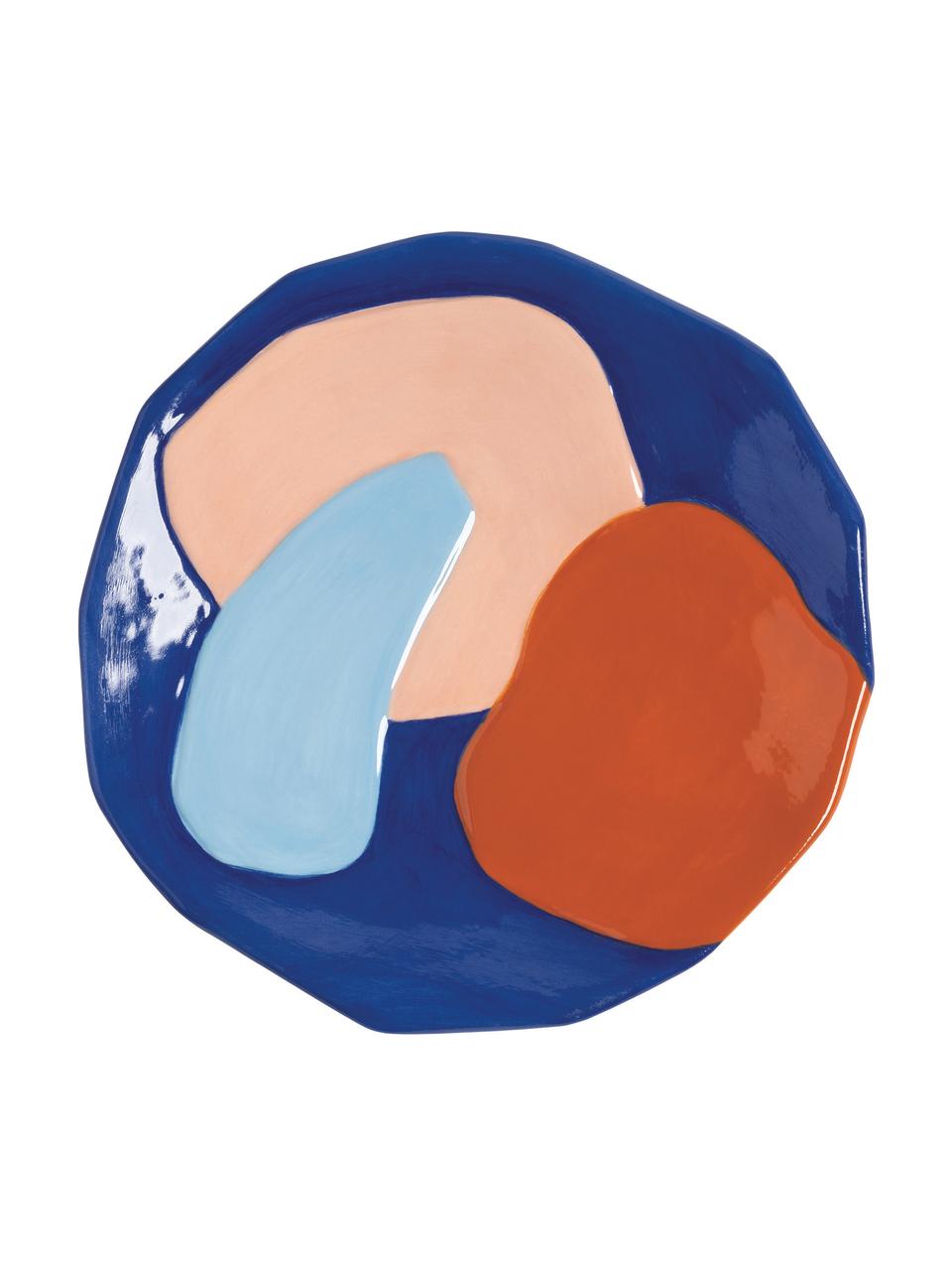 Komplet talerzy śniadaniowych z dolomitu Chunky, 4 elem., Dolomit glazurowany, Wielobarwny, Ø 17 cm