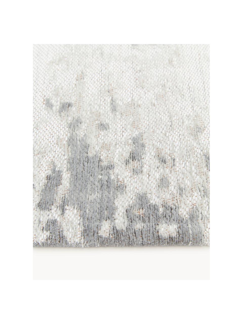 Tapis gris argent coton tissé à plat Louisa, Tons gris, larg. 80 x long. 150 cm (taille XS)