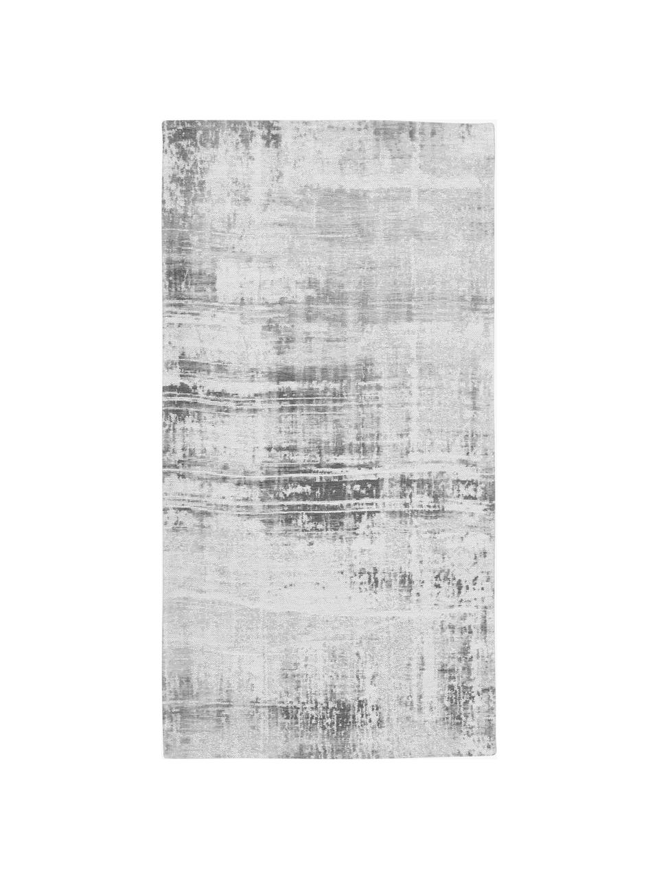 Tapis gris argent coton tissé à plat Louisa, Tons gris, larg. 80 x long. 150 cm (taille XS)