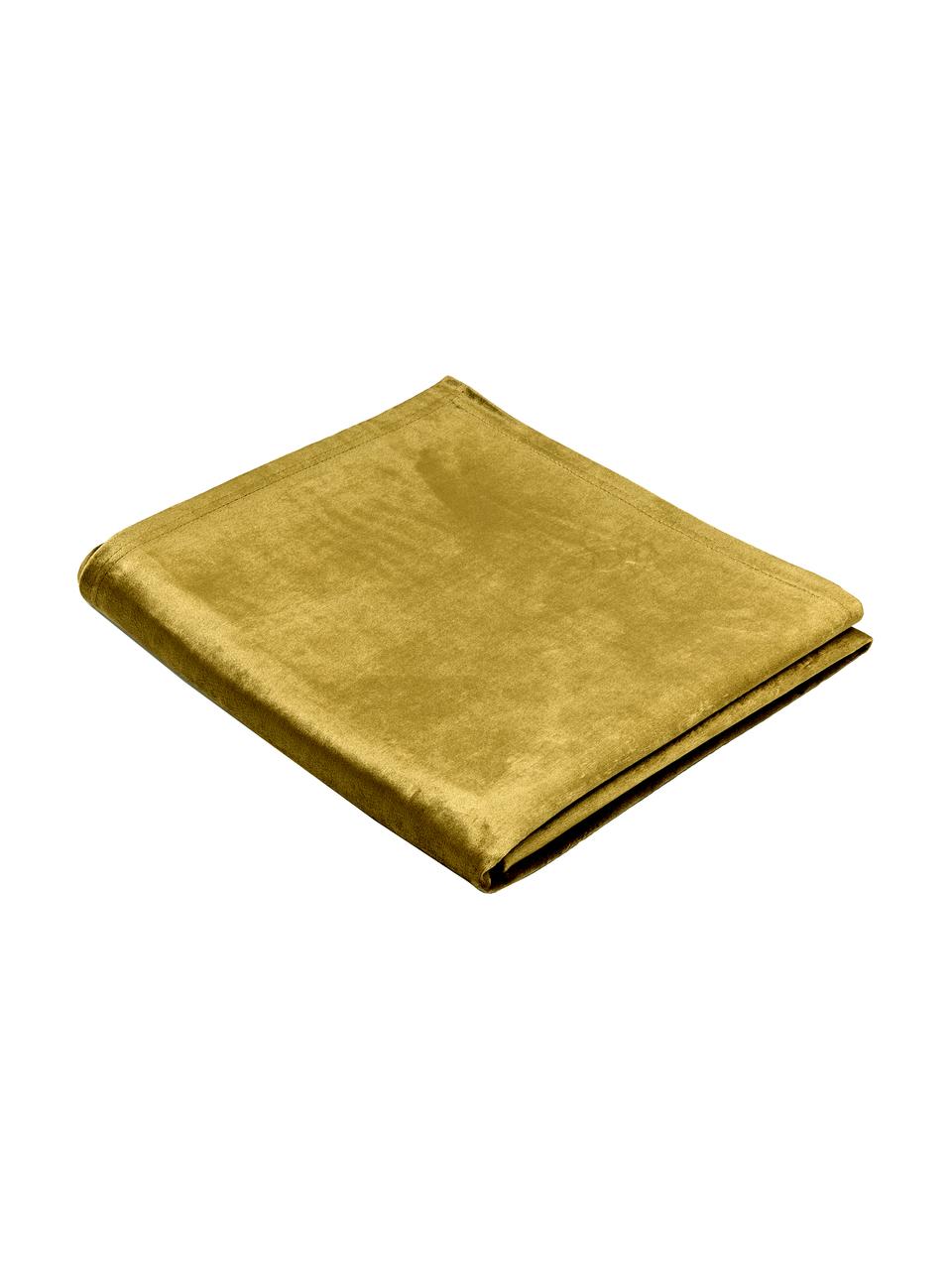 Nappe en velours Simone, Jaune moutarde