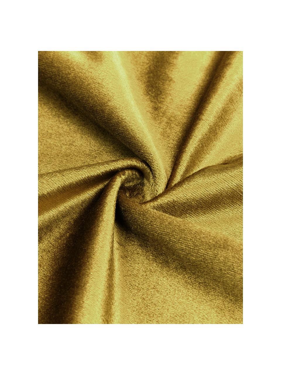 Nappe en velours Simone, Jaune moutarde