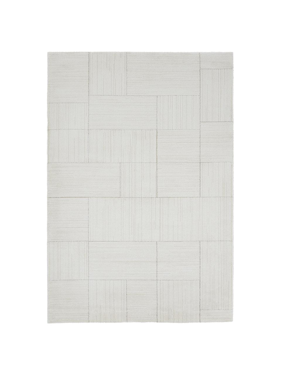 Tapis moelleux blanc Lawrence, Blanc naturel, beige