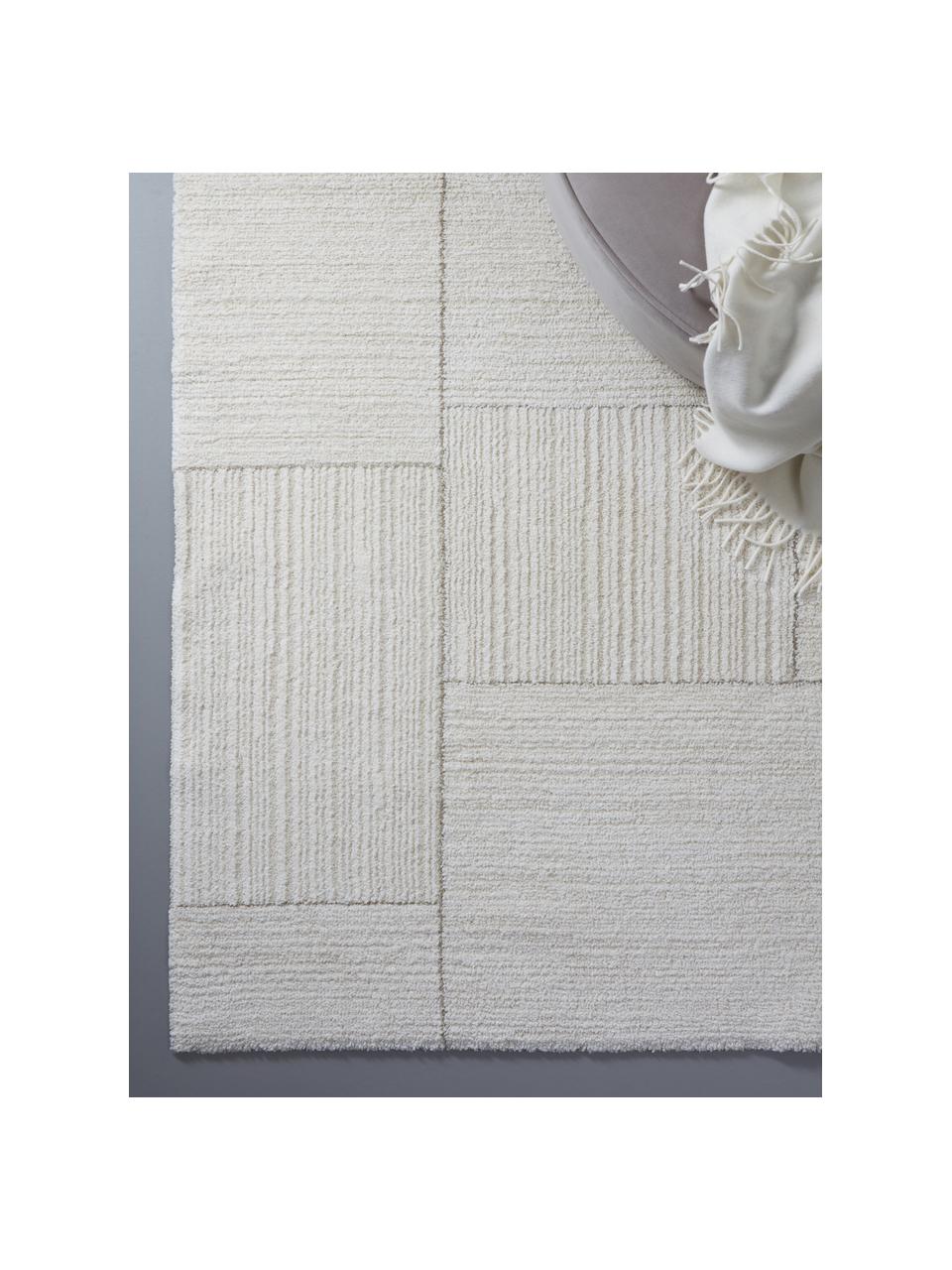 Flauschiger Hochflor-Teppich Lawrence, 55% Polyester, 45% Polypropylen, Naturweiß, Beige, B 160 x L 230 cm (Größe M)