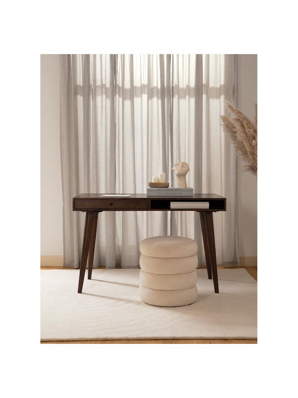 Escritorio de madera maciza Tova, Madera de mango maciza pintada, Madera de mango, An 117 x F 60 cm