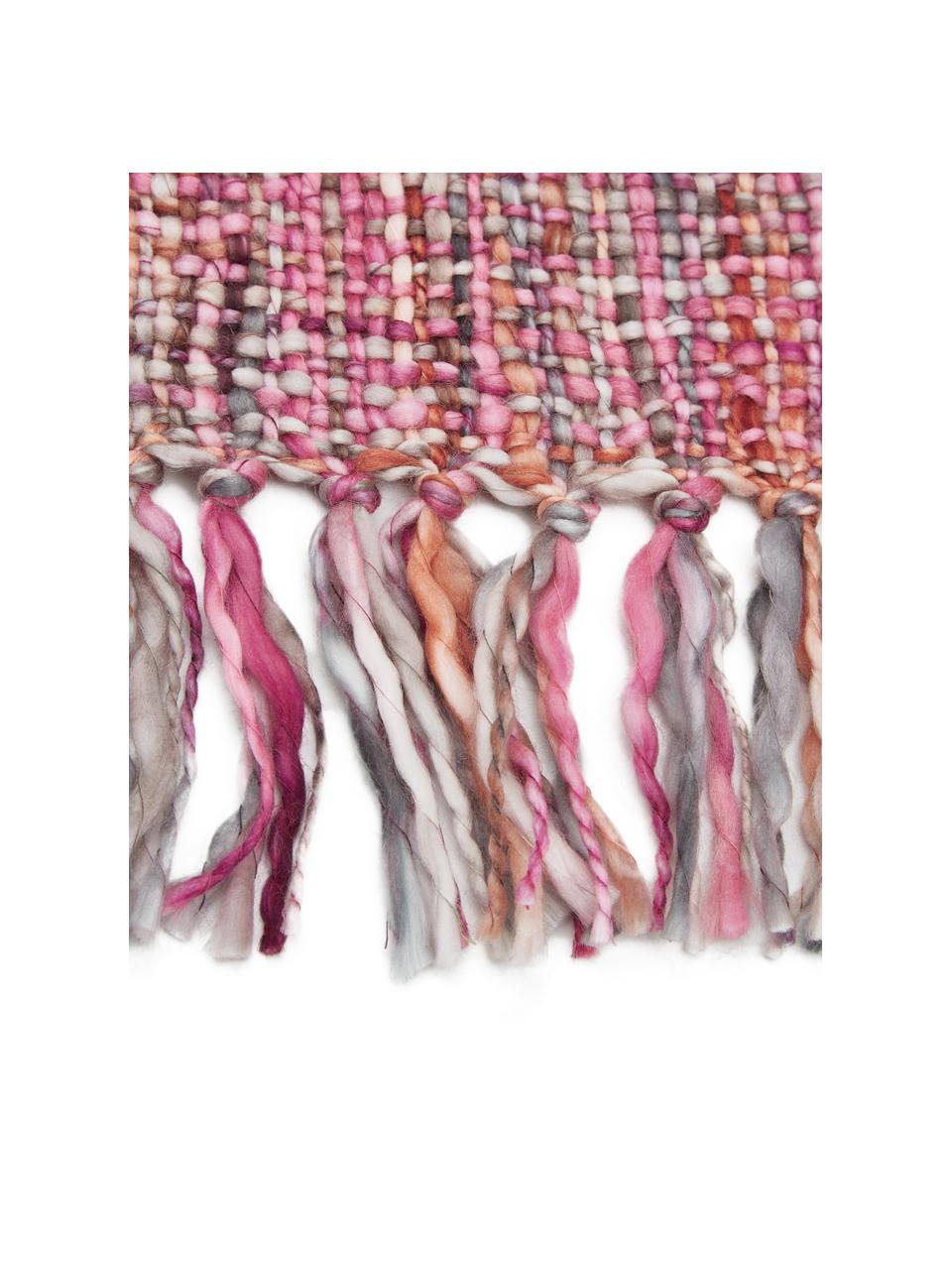 Plaid Tye met gekleurd structuuroppervlak, Acryl, Multicolour, 130 x 170 cm