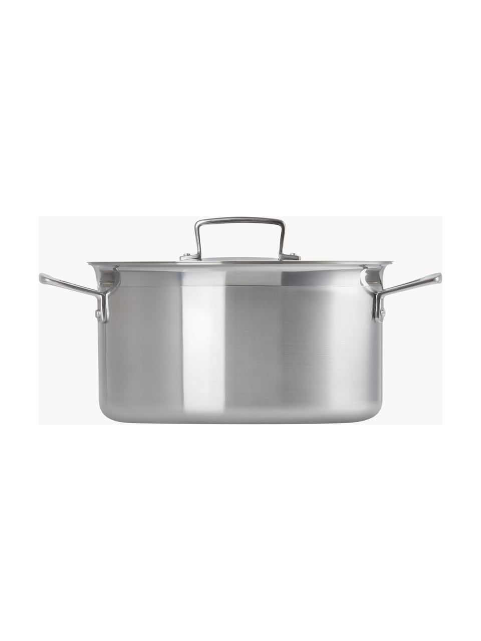 Marmite en acier inoxydable 3 plis avec couvercle Move, Acier inoxydable 3 plis de haute qualité, Argenté, Ø 24 cm, 6 L