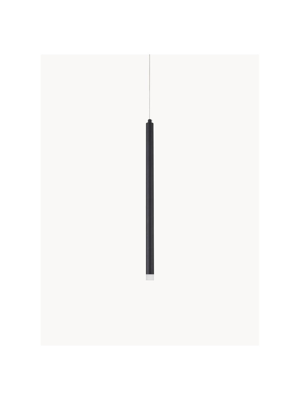 Kleine LED hanglamp Trimle, Diffuser: acrylglas, Zwart, Ø 3 x H 50 cm