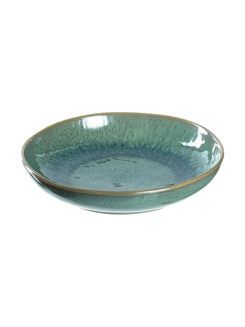 Hlboký tanier Matera, zelená, 6 ks, Keramika, Zelená, Ø 21 x V 4 cm