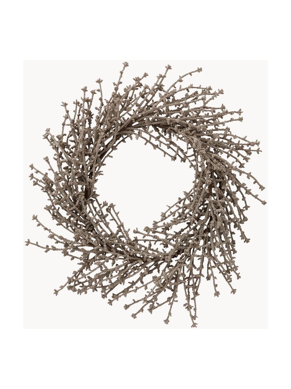 Couronne décorative Florisa, Plastique, Couleur champagne, Ø 40 x haut. 6 cm