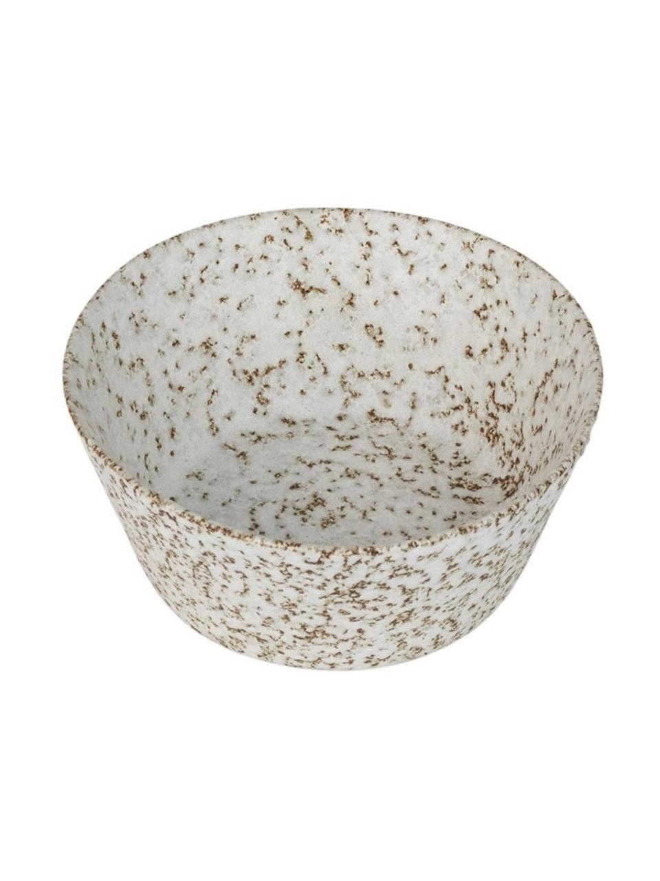 Bols avec émail réactif Salt, 6 pièces, Grès cérame, émaillé, Blanc cassé, brun, Ø 15 x haut. 8 cm