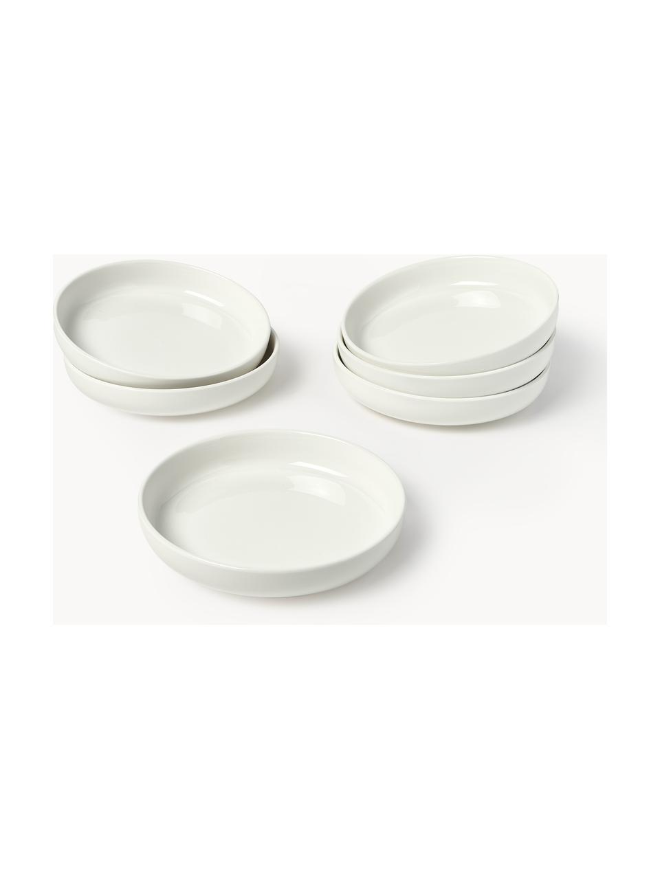 Vajilla de porcelana Nessa, 6 comensales (30 pzas.), Porcelana dura de alta calidad, esmaltada, Blanco Off White brillante, 6 comensales (30 pzas.)