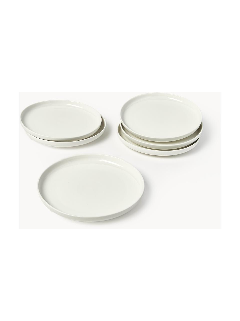 Vajilla de porcelana Nessa, 6 comensales (30 pzas.), Porcelana dura de alta calidad, esmaltada, Blanco Off White brillante, 6 comensales (30 pzas.)