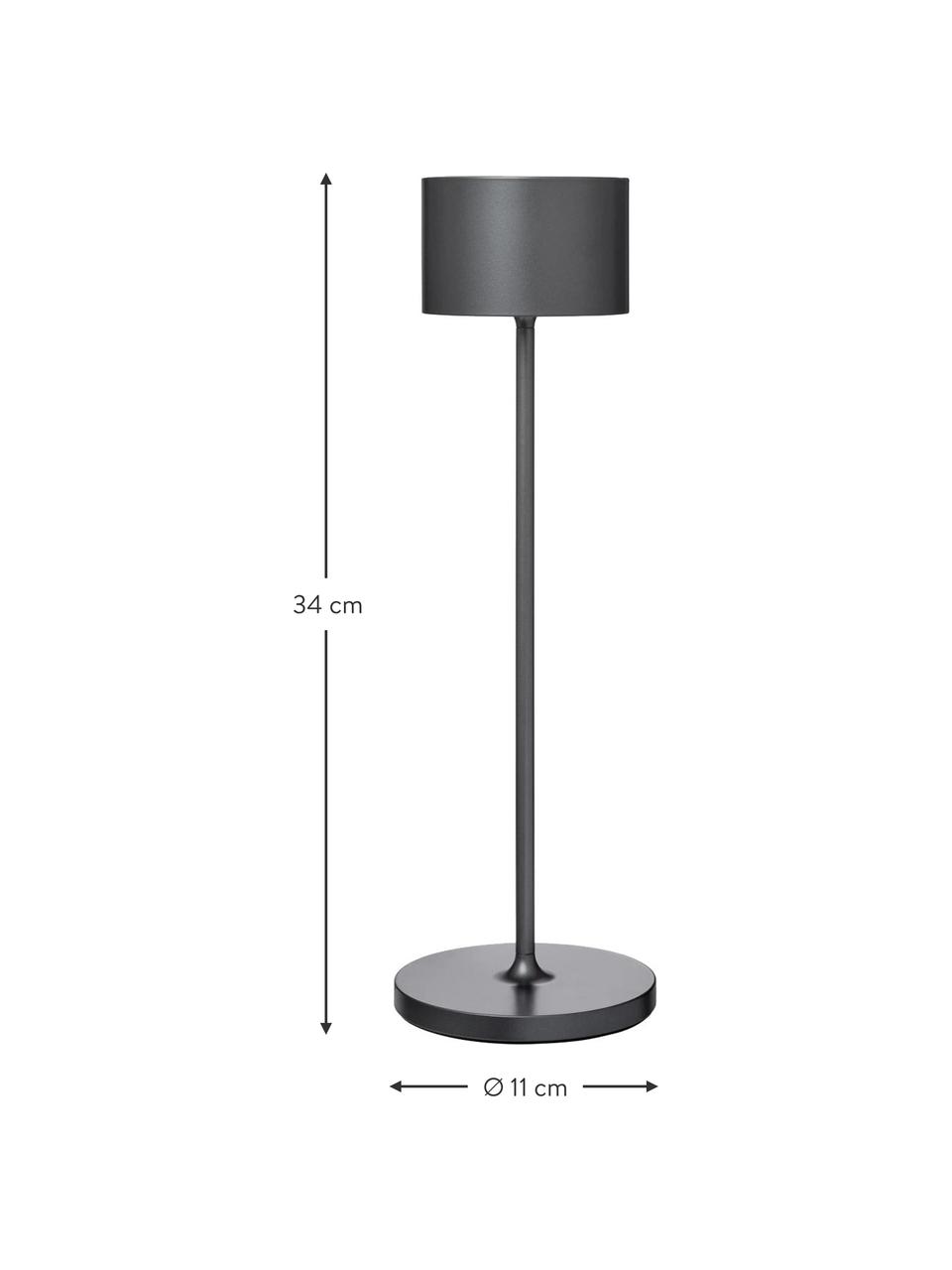 Mobilna lampa zewnętrzna LED z funkcją przyciemniania Farol, Antracytowy, Ø 11 x W 34 cm
