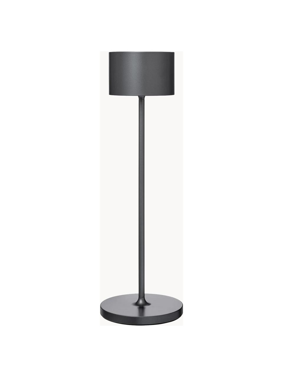 Mobiele LED outdoor tafellamp Farol, dimbaar, Lamp: gepoedercoat aluminium, Antraciet, Ø 11 x H 34 cm