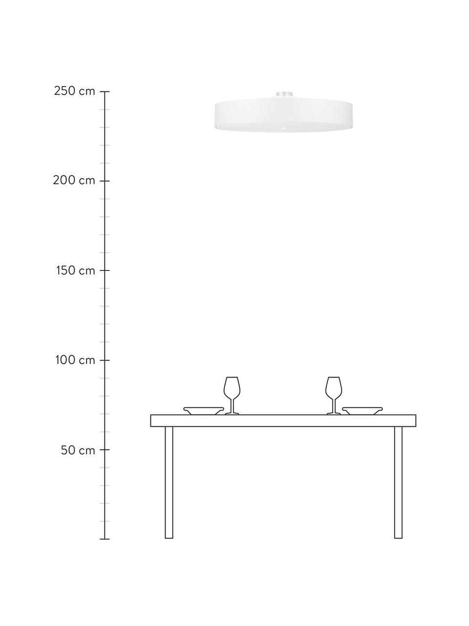 Velké stropní svítidlo Herra, ručně vyrobené, Bílá, Ø 80 cm, V 20 cm