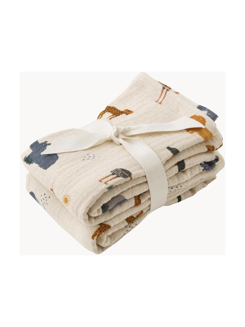 Zavinovací ručníky z organické bavlny, 2 díly, 100 % organická bavlna, Béžová, více barev, Š 65 cm, D 65 cm