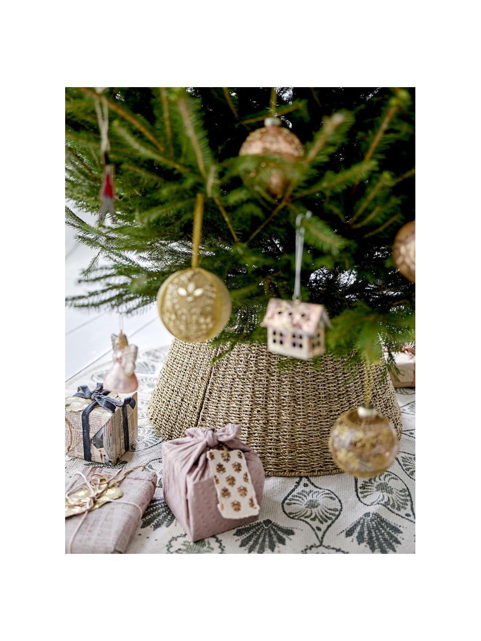 Ozdoba na vianočný stromček Jayla, Potiahnutý kov, Béžová, Š 7 x V 6 cm