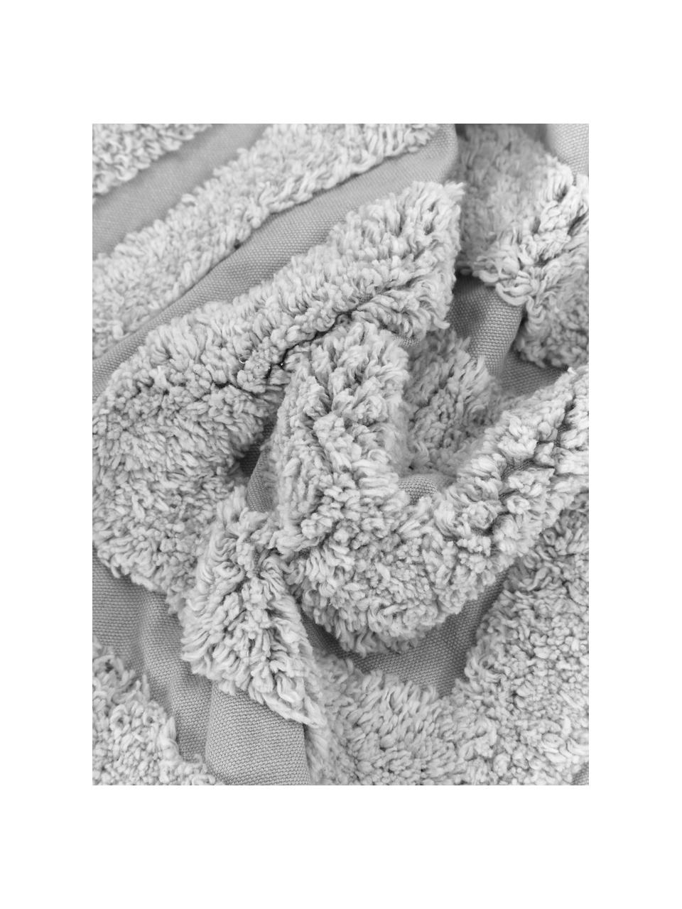 Kissenhülle Kara mit getuftetem Muster, 100% Baumwolle, Grau, 50 x 50 cm