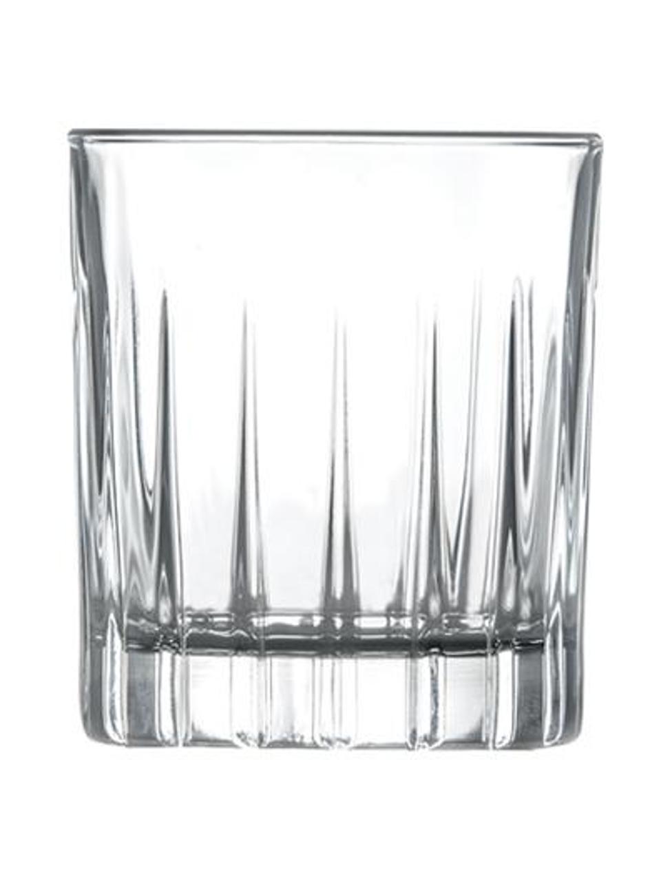 Vasos de chupito con relieve Timeless, 6 uds., Cristal Luxion, Transparente, Ø 5 x Al 6 cm, 78 ml