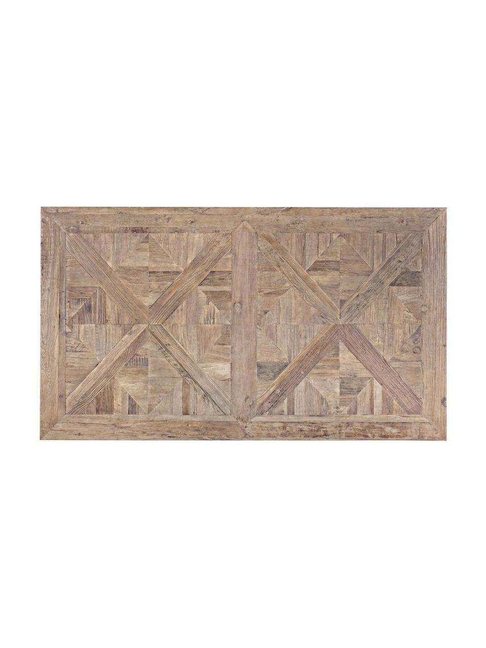 Mesa de comedor de olmo reciclado Kaily, Estructura: madera de olmo reciclada , Madera clara, An 160 x F 90 cm