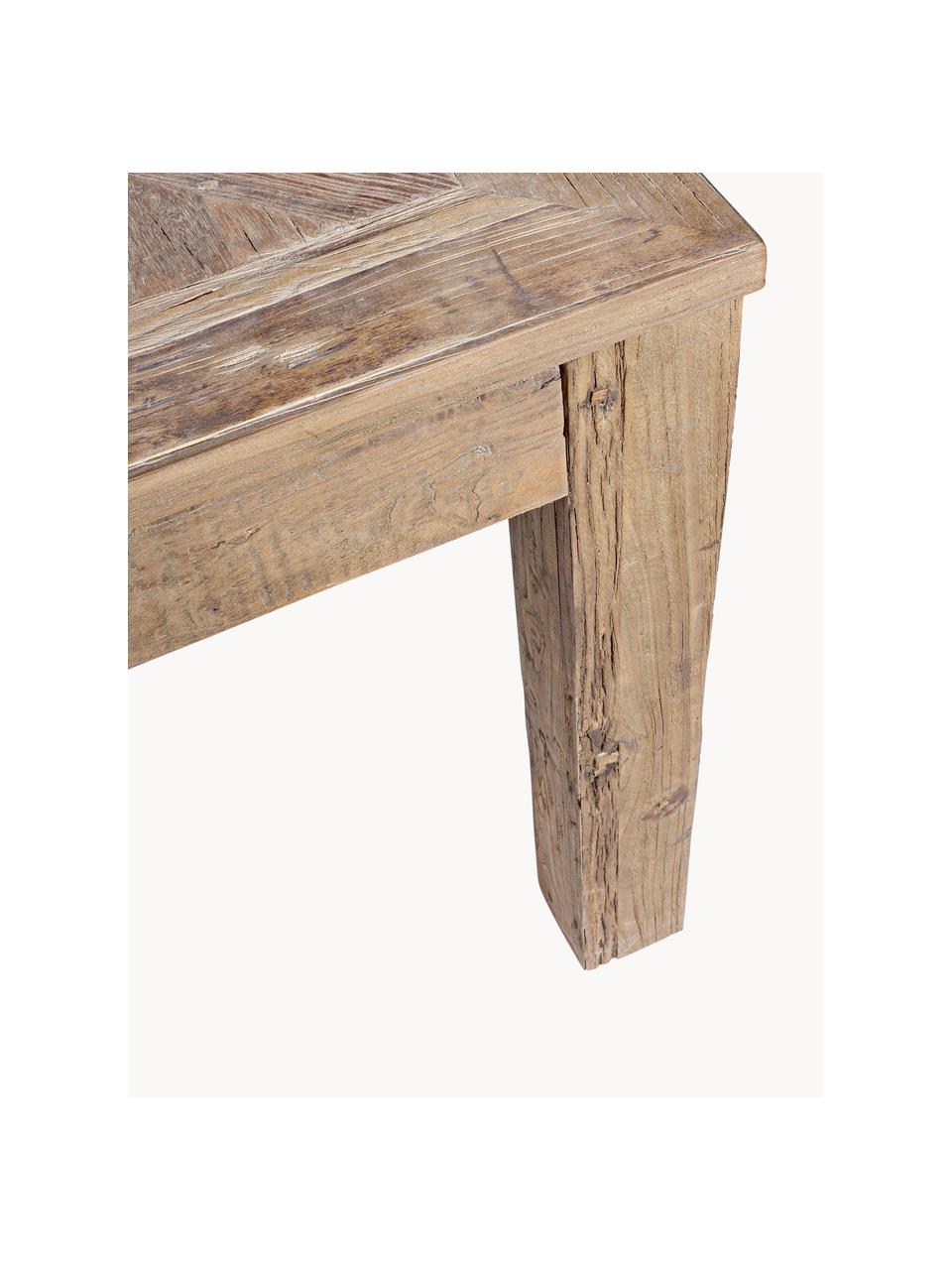 Mesa de comedor de olmo reciclado Kaily, Estructura: madera de olmo reciclada , Madera clara, An 160 x F 90 cm