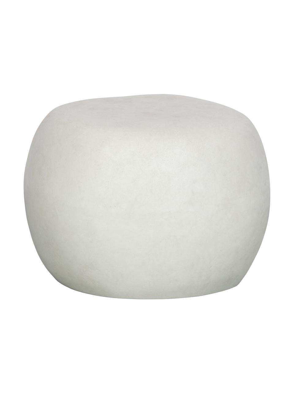 Kulatý zahradní konferenční stolek Pebble, Vláknitá hlína, Bílá, Ø 50 cm, V 35 cm