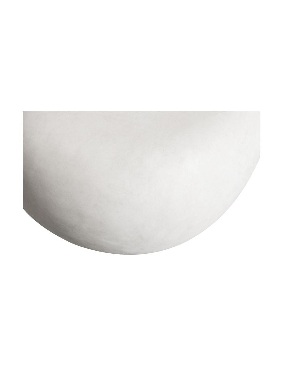 Table basse de jardin ronde Pebble, Argile fibreuse, Blanc, Ø 50 x haut. 35 cm