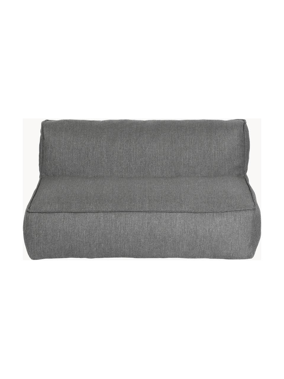 Canapé lounge de jardin 2 places Grow, Tissu gris foncé, larg. 130 x prof. 95 cm