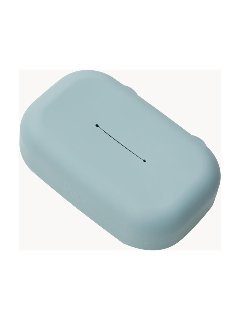 Pojemnik z silikonu na chusteczki nawilżane Emi, Silikon, Jasny niebieski, S 19 x G 12 cm