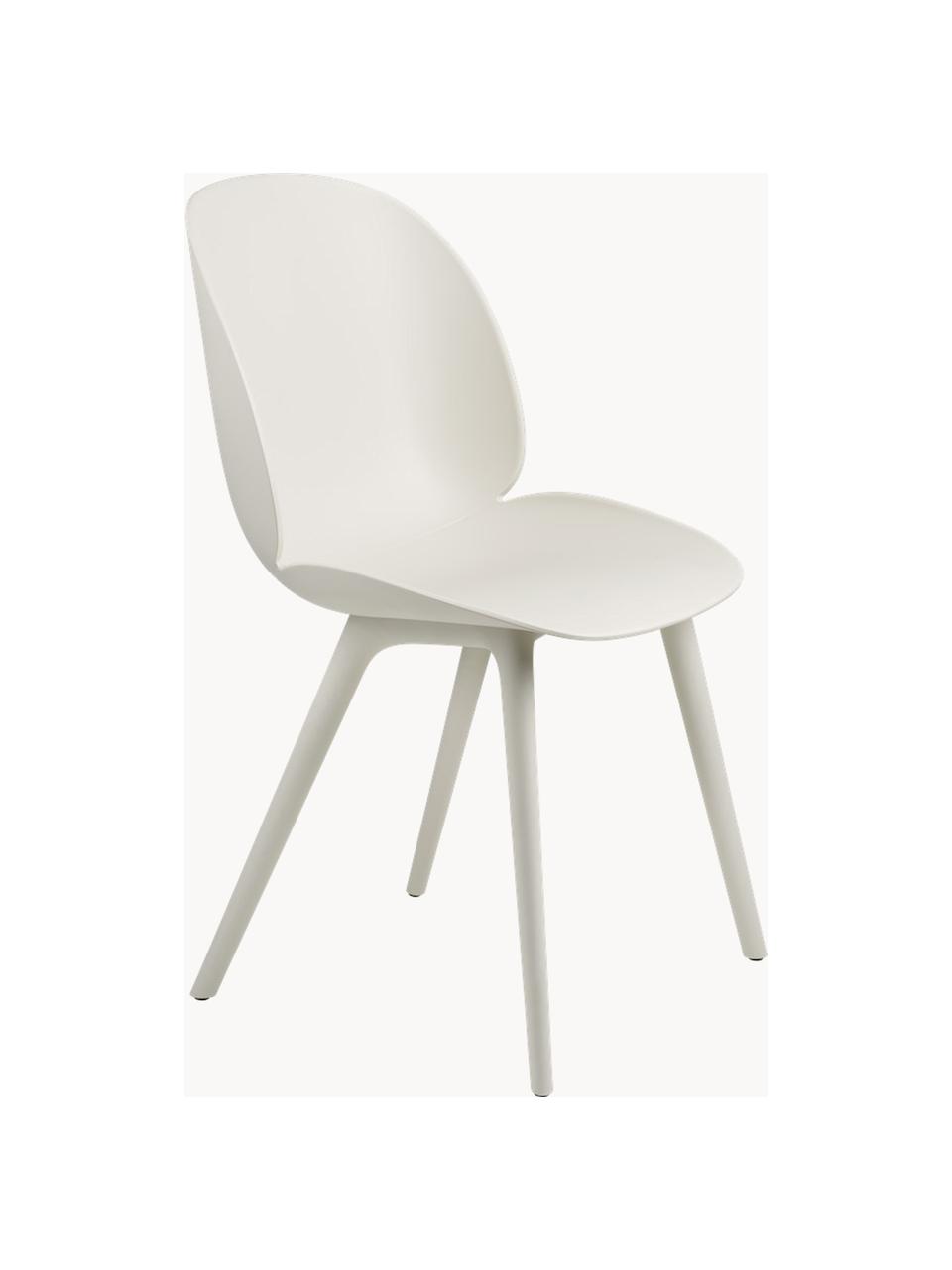 Zahradní židle Beetle, Umělá hmota, odolná vůči povětrnostním vlivům, Matná bílá, Š 56 cm, H 58 cm