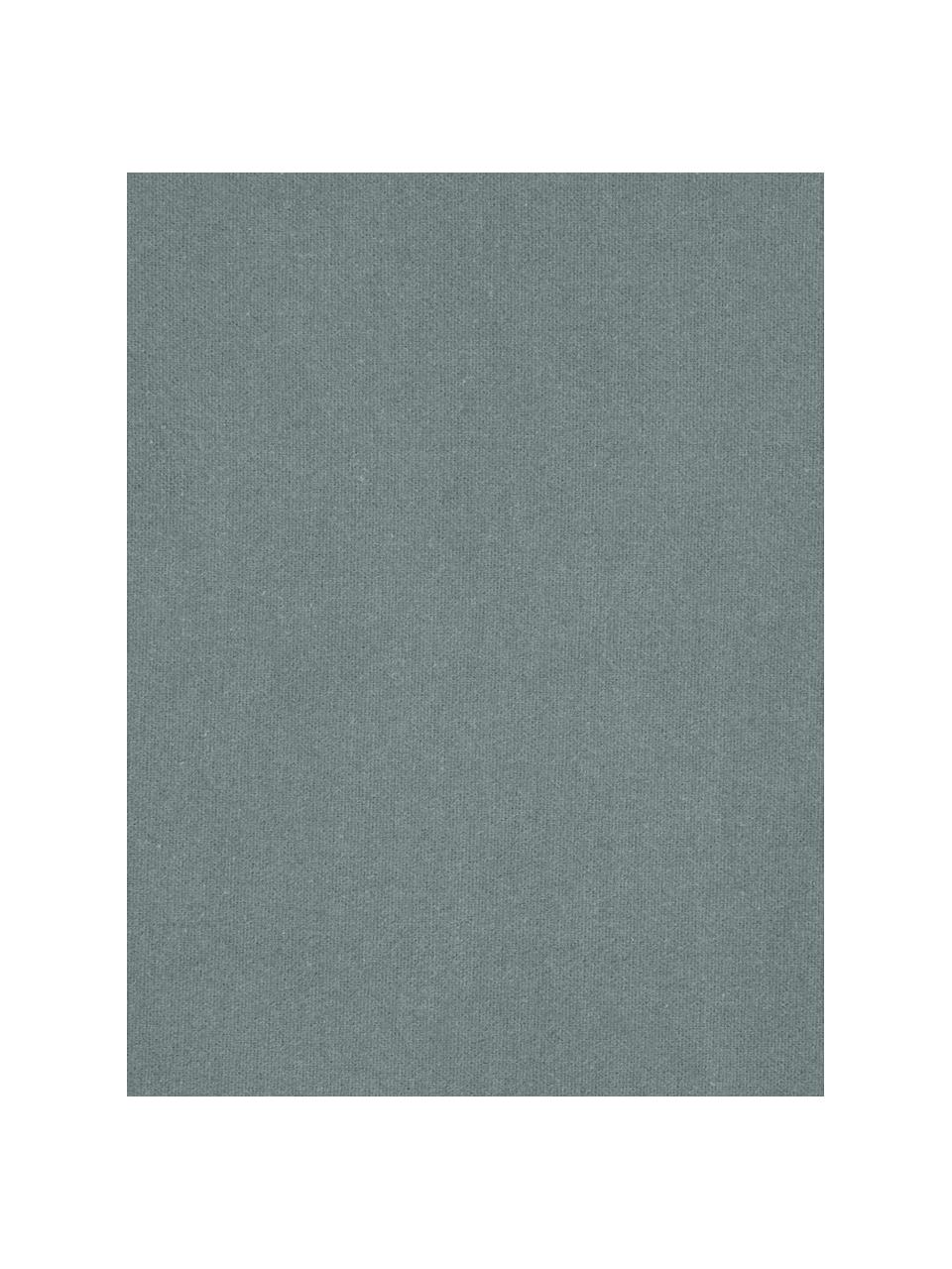 Drap-housse en flanelle gris-vert Biba, Vert, larg. 140 x long. 200 cm