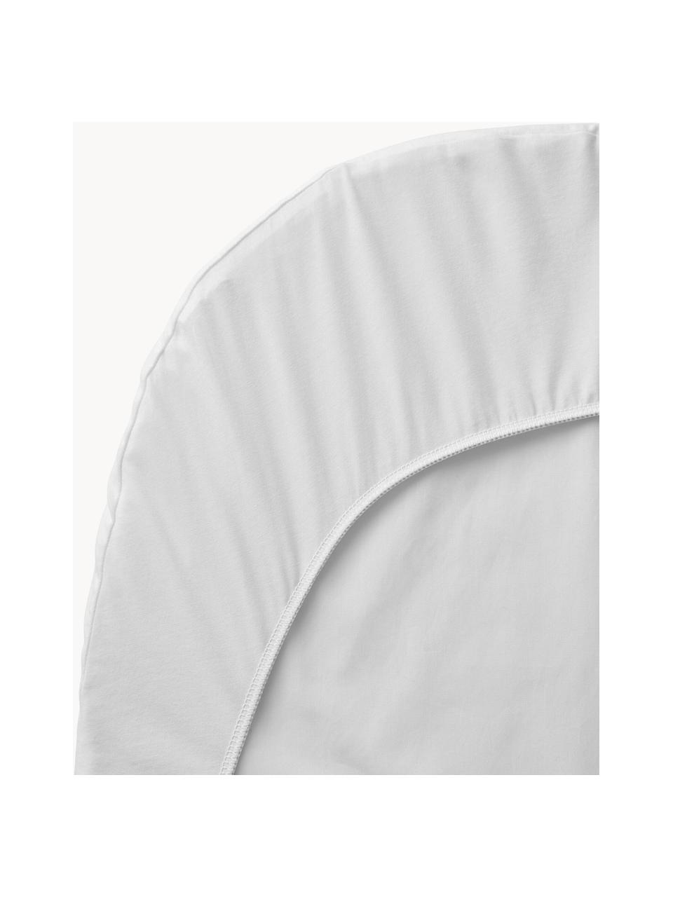 Coprimaterasso con angoli in cotone Bliss, Bianco, Larg. 55 x Lung. 103 cm, Alt. 3 cm