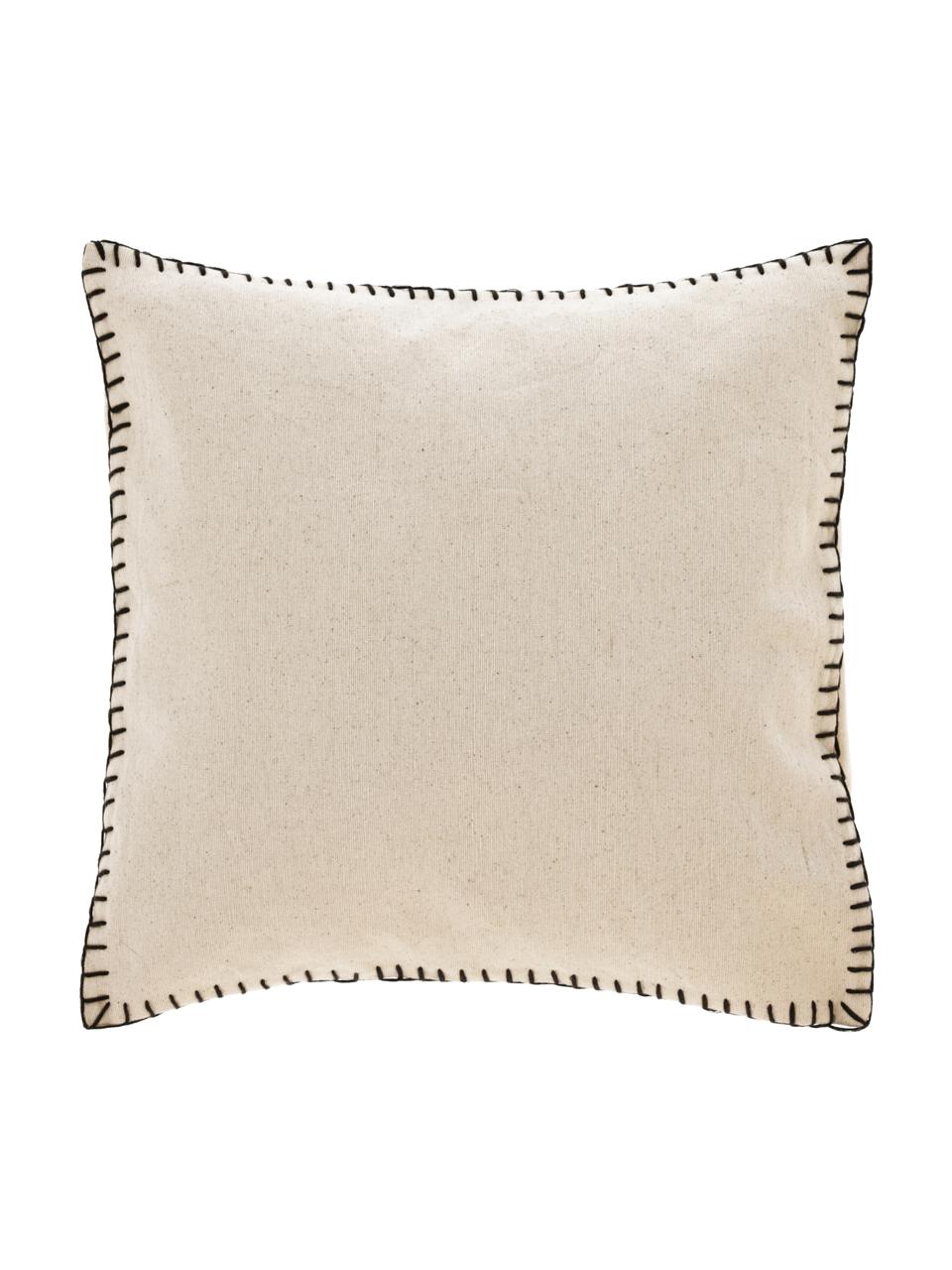 Poszewka na poduszkę z bawełny Anahi, 100% bawełna, Beżowy, S 45 x D 45 cm
