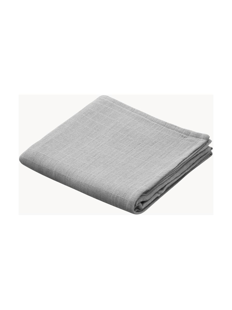 Pañales de tela Muslin, 2 uds., 100% algodón ecológico, Gris, An 70 x L 70 cm