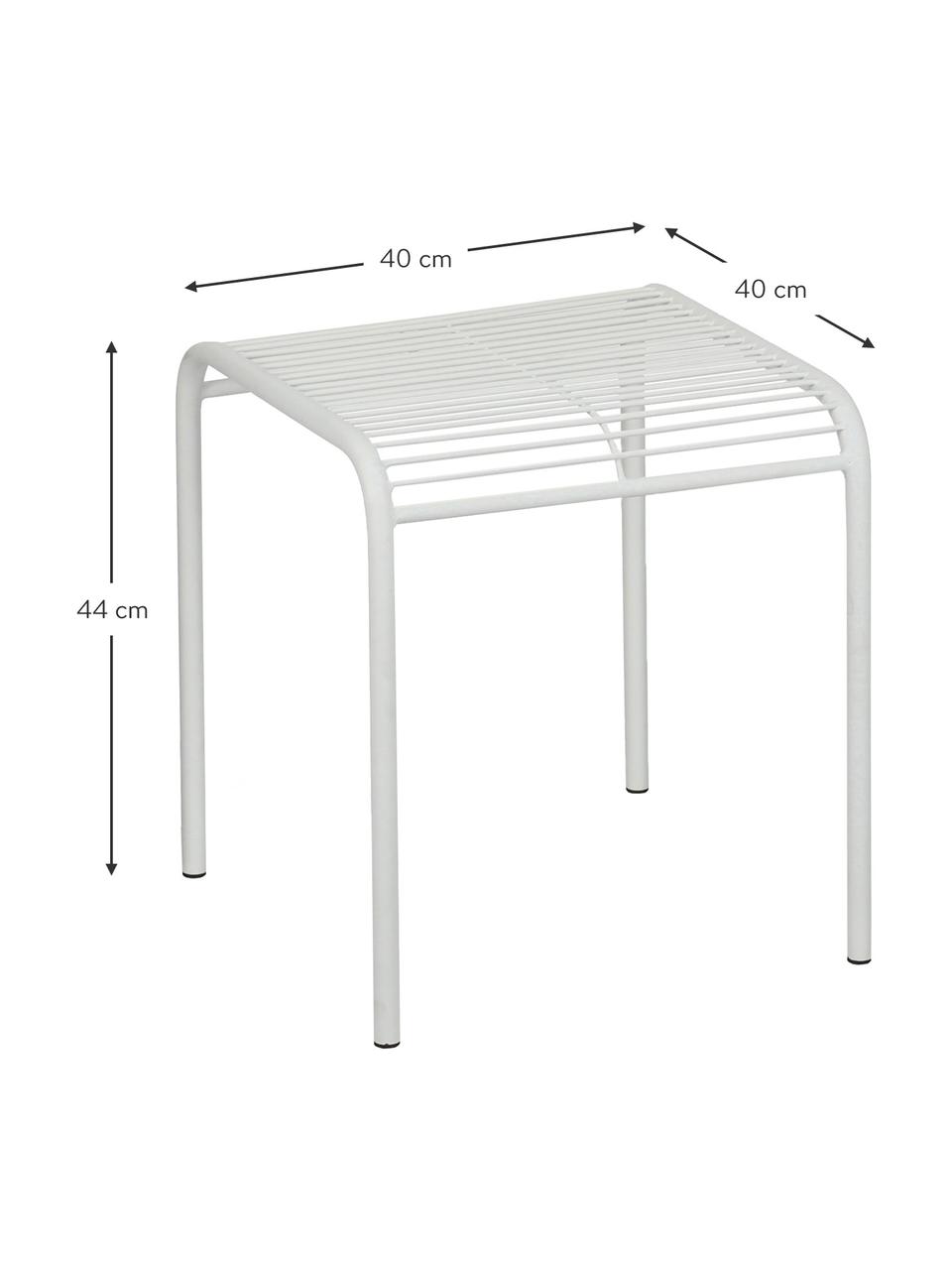 Metall-Beistelltisch Tirana, Metall, pulverbeschichtet, Weiß, B 40 x T 40 cm